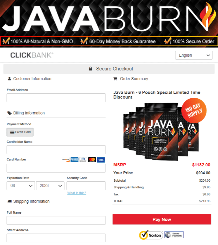 javaburn-order-page